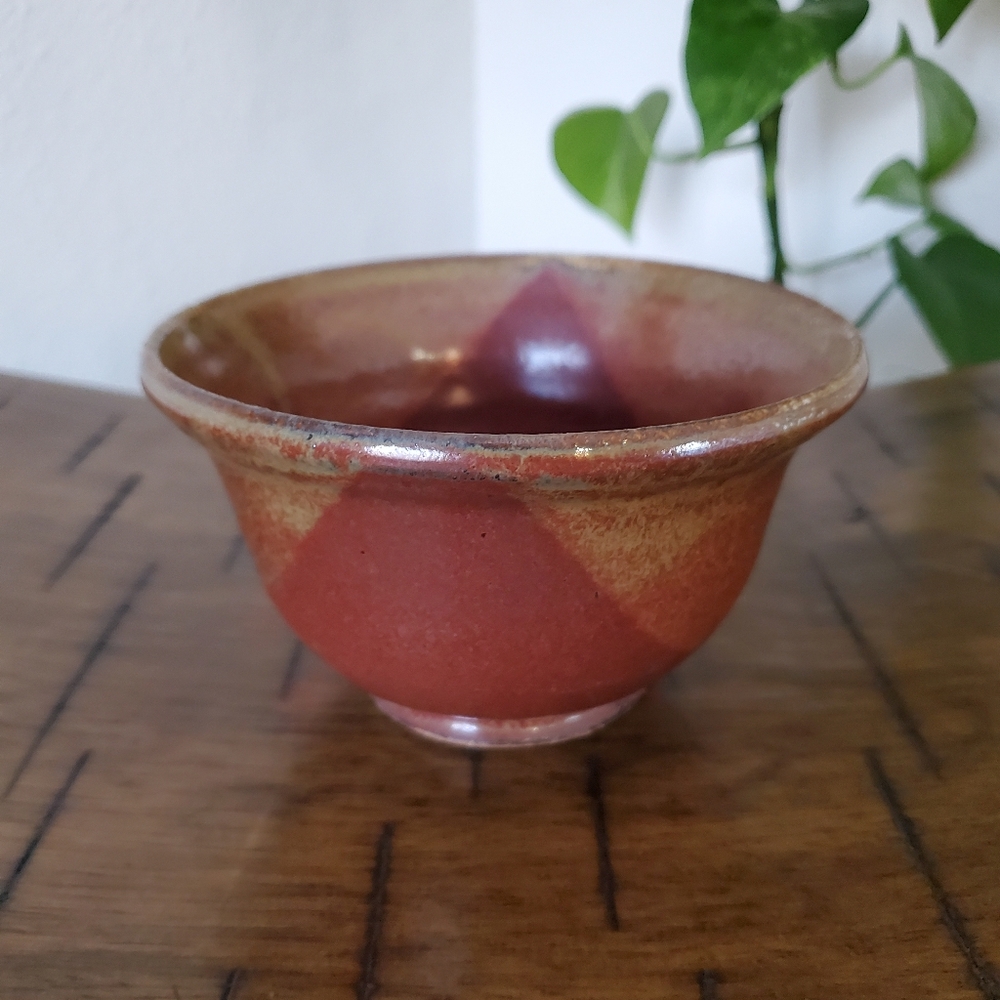 Barb’s Jugs Pottery Handmade Stoneware Bowl - Red & Brown